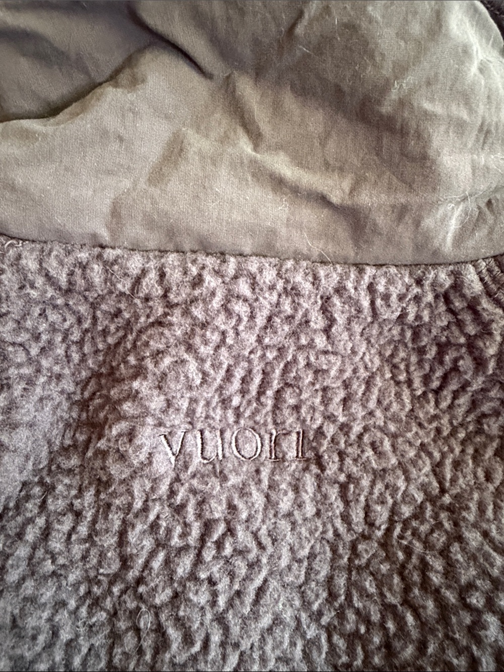 Vuori Cozy Zip-Up Puffer Fleece Jacket in Brown - Picture 4 of 5